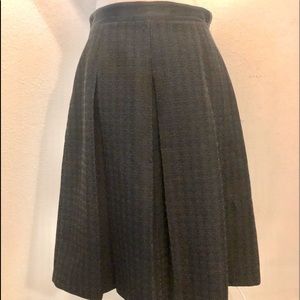 Mario Serrani Black Textured Pleasted Layer Skirt